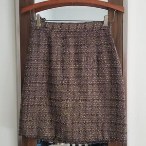 BB Dakota Grey Plaid Tweed Skirt